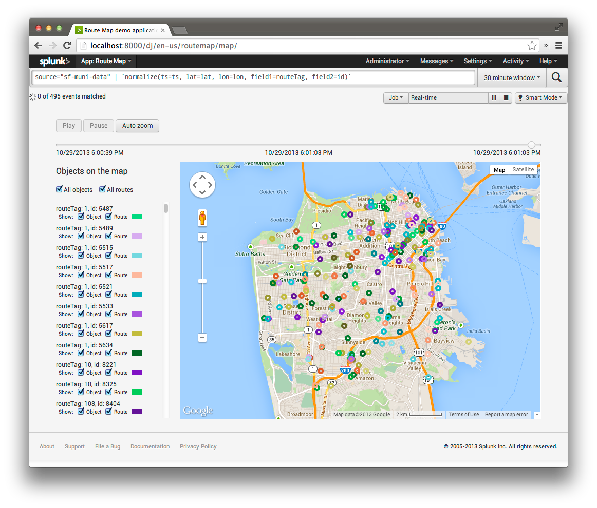 Route Map demo application
