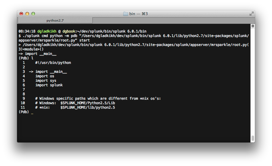 Python pdb