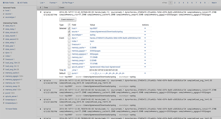 Heroku Logs Splunk