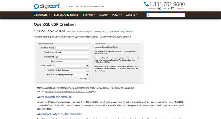 SSL CSR