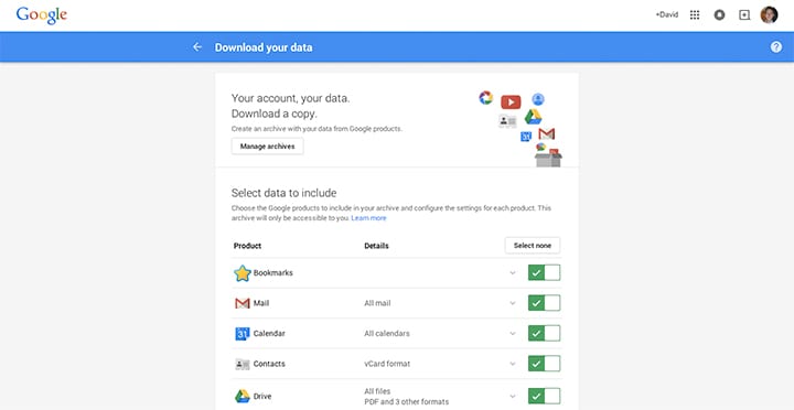 Google Takeout