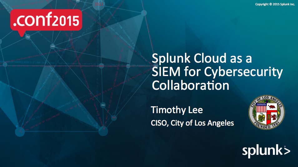 slide Splunk Cloud SIEM Cybersecurity Collaboration