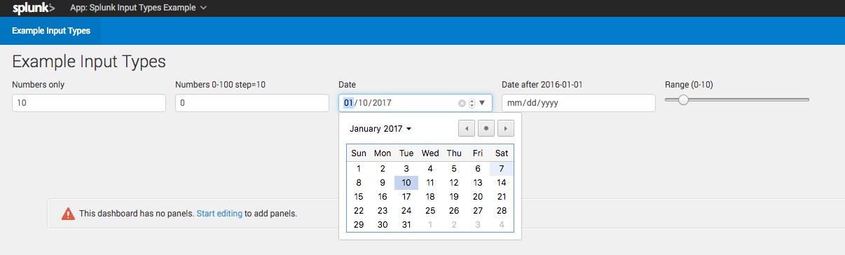 Input Types Example