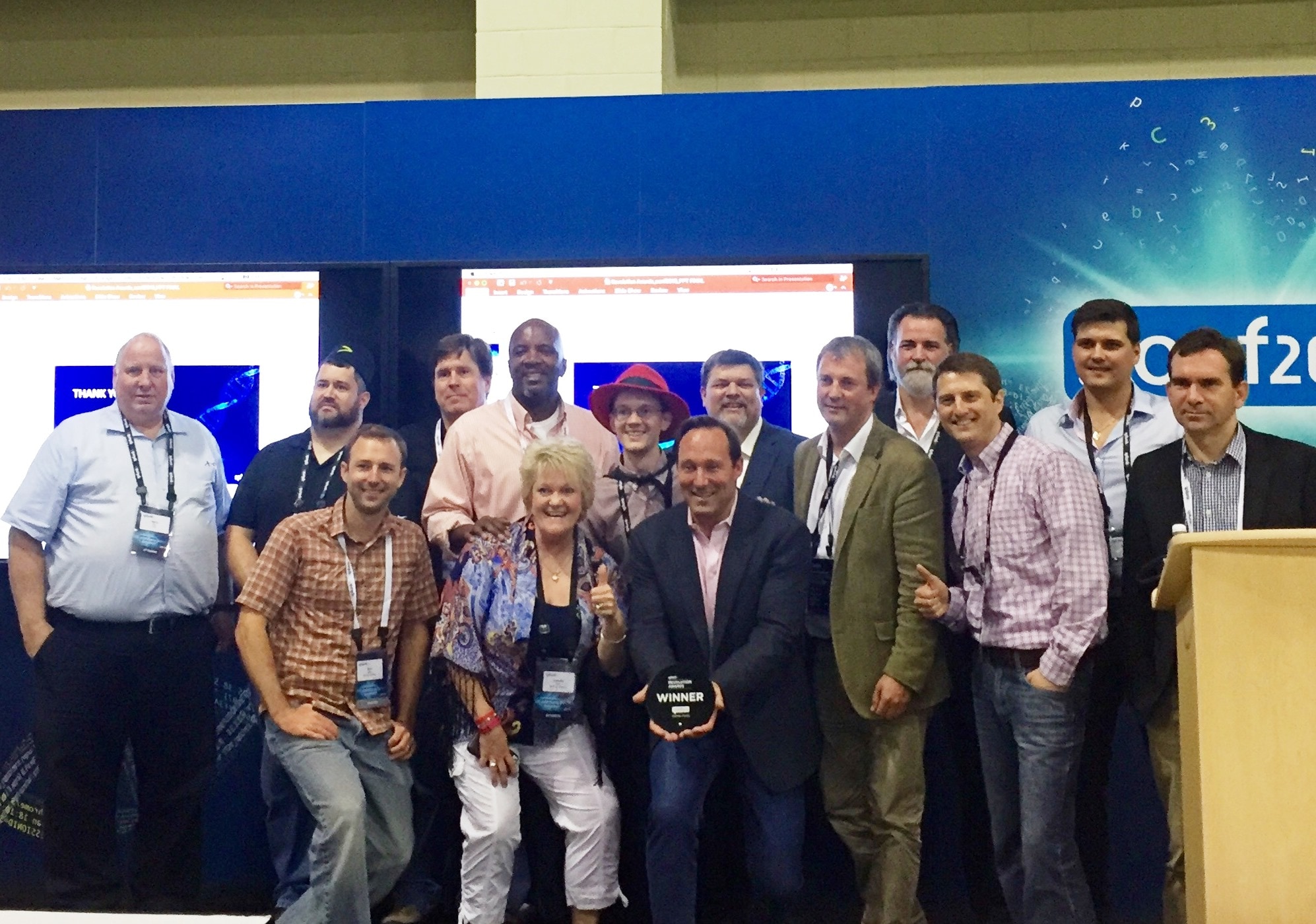 The 2016 Splunk Revolution Award Winners with Splunk CEO, Doug Merritt.