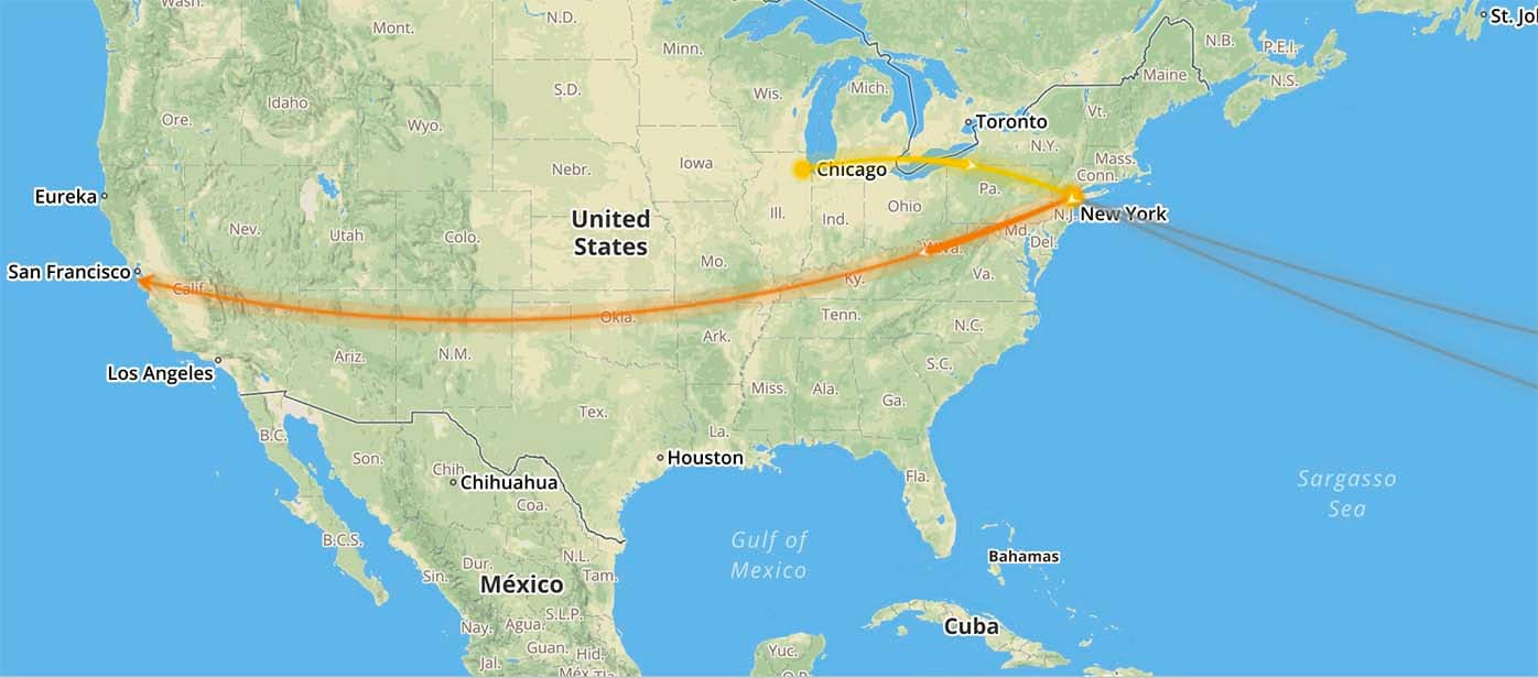 Mapbox Missile Map US result