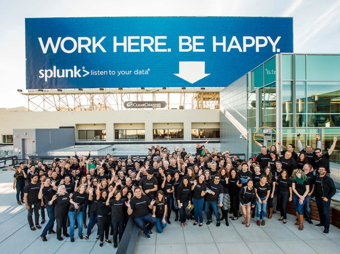 Splunk happy billboard employees group