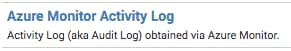 Azure Monitor Activity Log 画面
