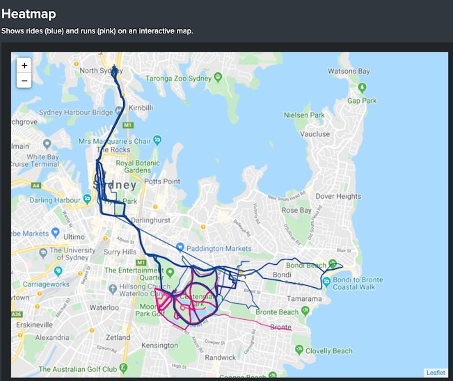 Strava heatmap