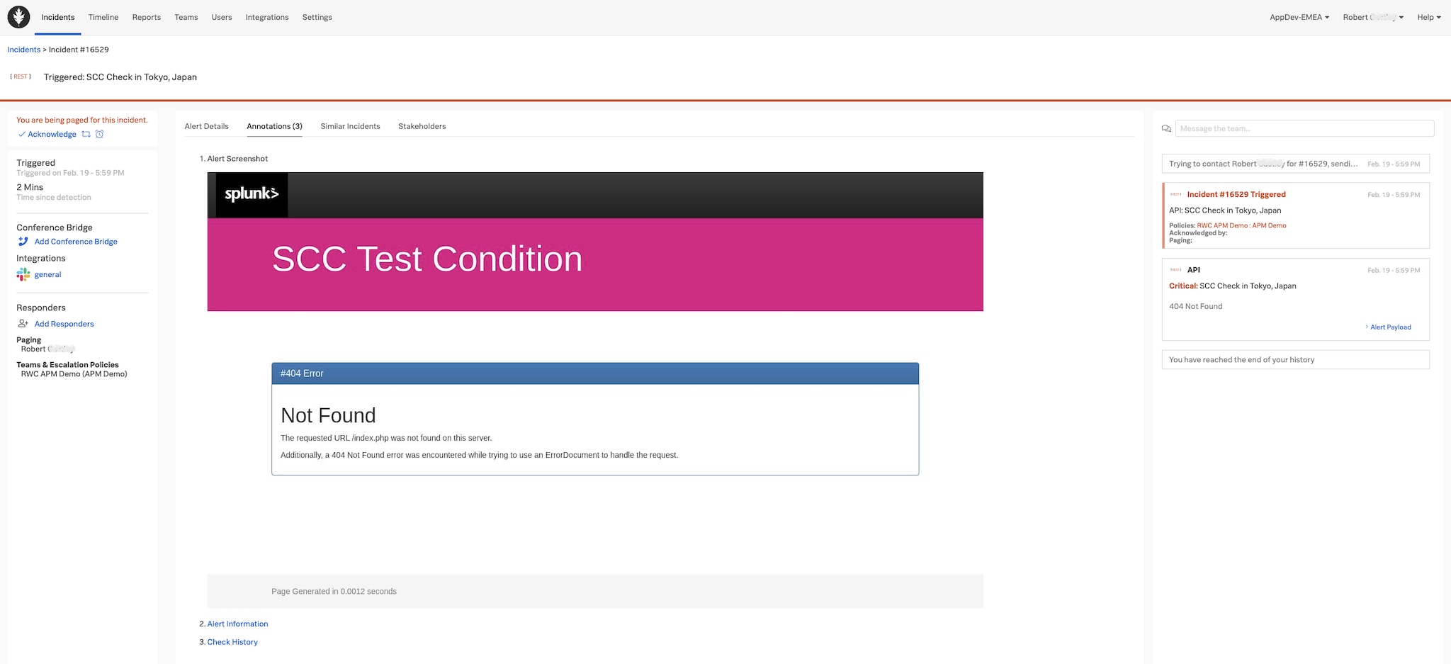 Synthetics Test Settings