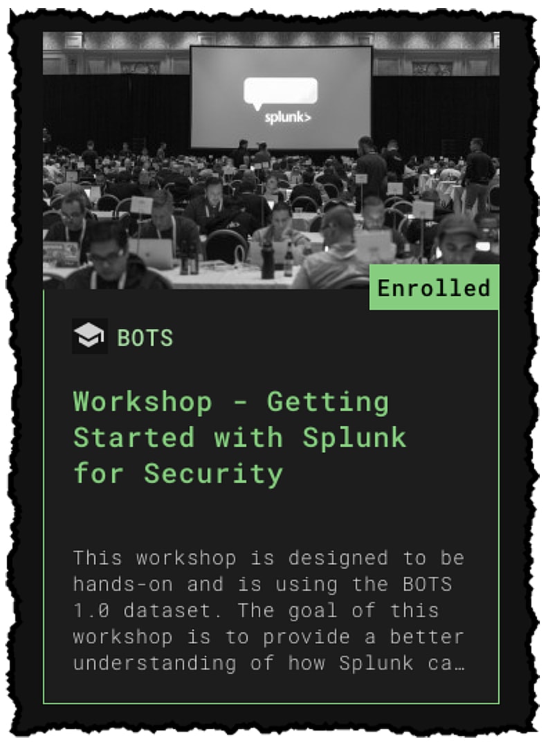Splunk workshops