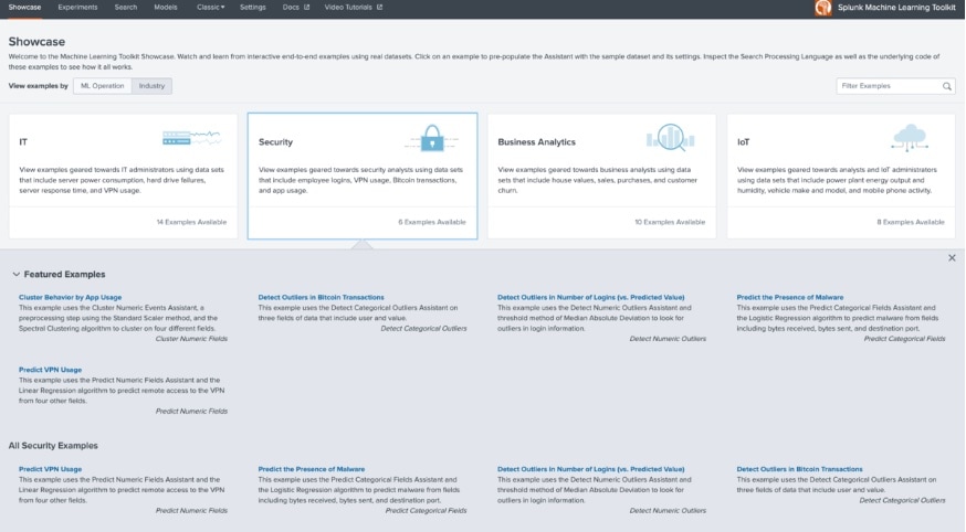 Splunk Machine Learning Toolkit