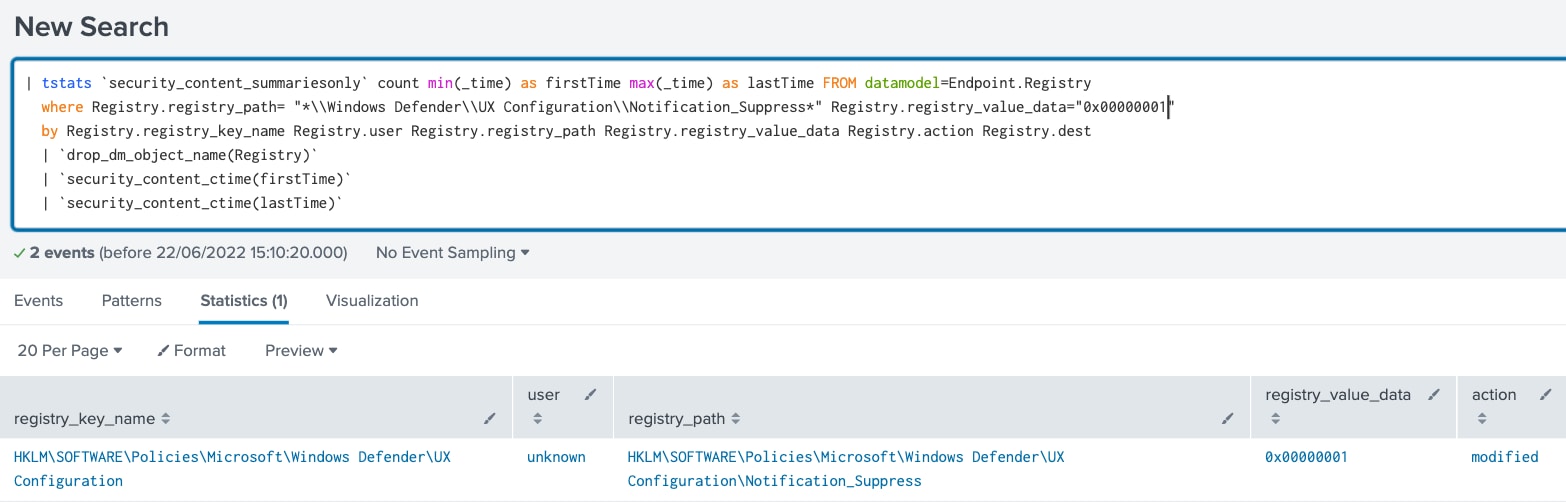 Windows Modify Registry Suppress Win Defender Notif