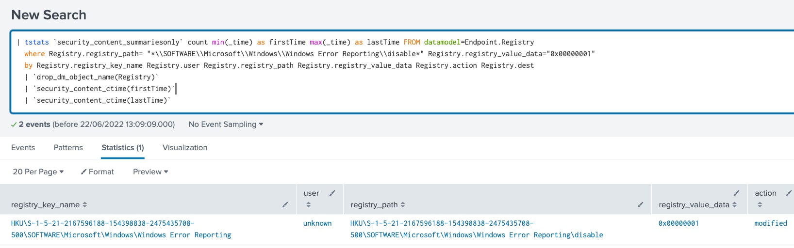 Windows Modify Registry Disabling WER Settings