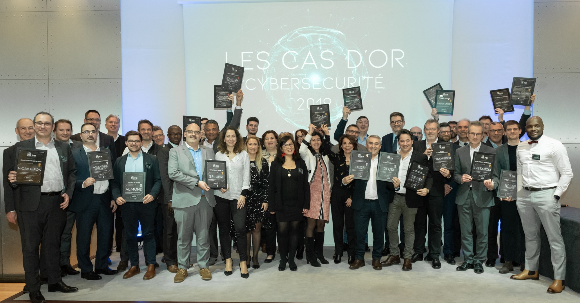 Les vainqueurs des Cas d'Or de la Cybersécurité 2019