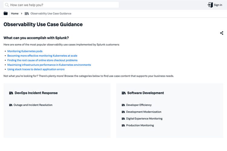 Observability Use Case Guidance
