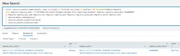 Windows Modify Registry Disabling WER Settings