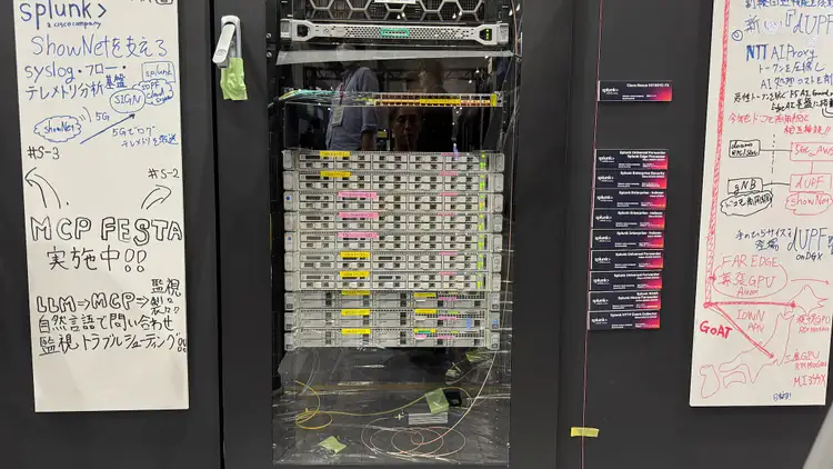 ShowNet NOC内で表示されたSplunkダッシュボード