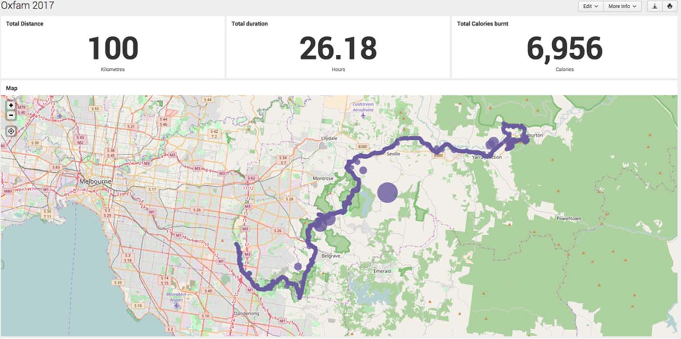 Oxfam Splunk result map