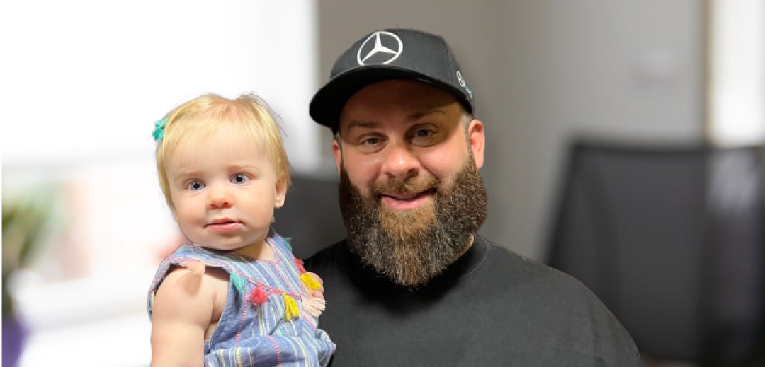 Noah Van Dyke, Responsable senior réussite client, et sa jeune fille