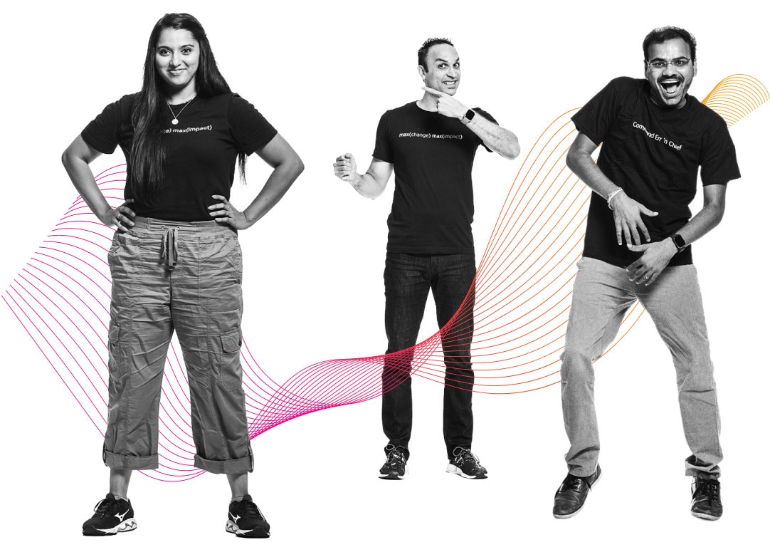 splunk employees wearing splunk t-shirts