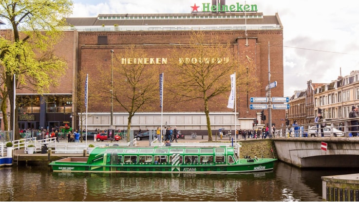 阿姆斯特丹市中心标志性的原装喜力啤酒厂