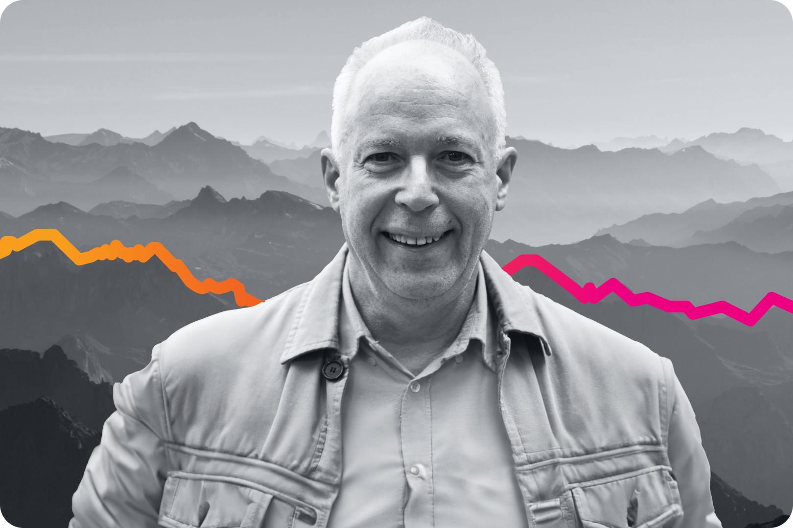 Headshot of Richard Marshall in front of a backdrop of mountains