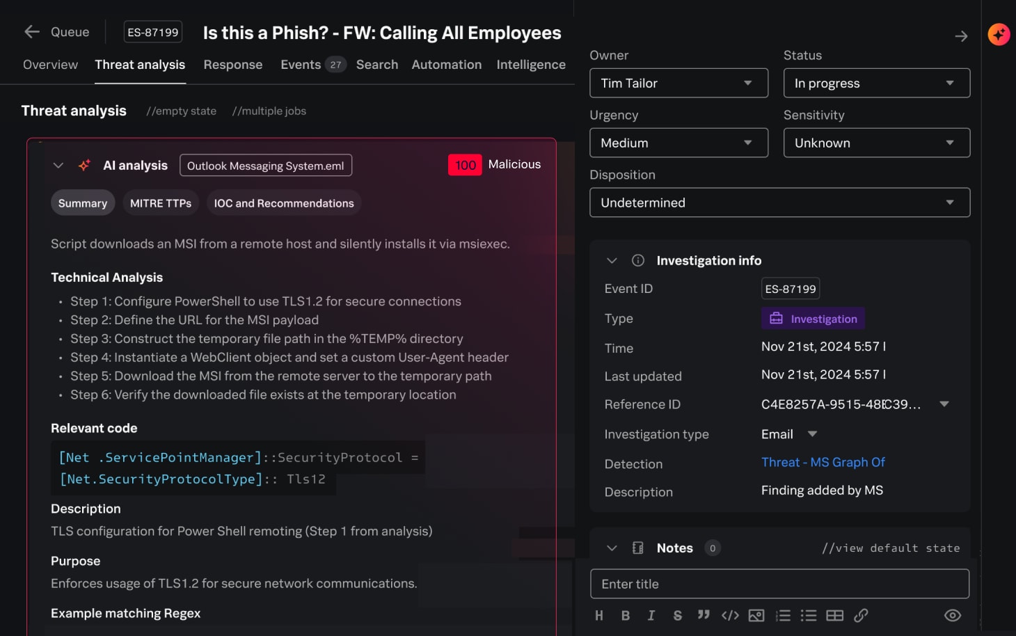 Malware Threat Reversing Agent