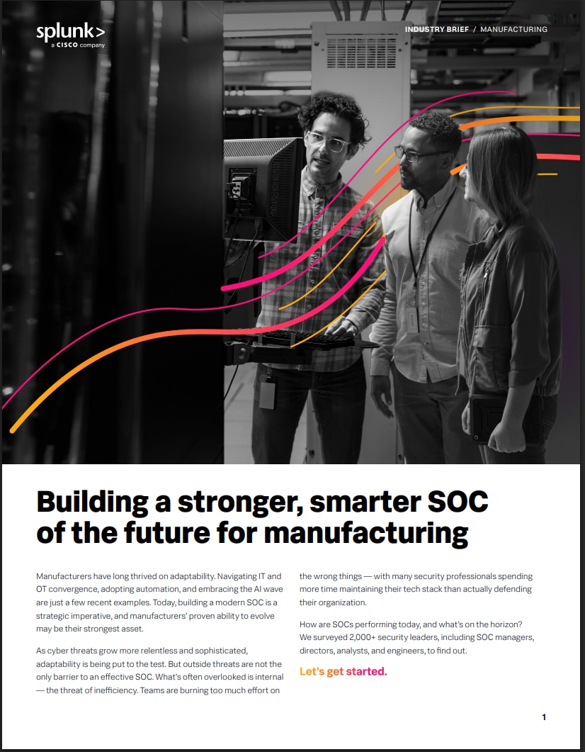 The stronger, smarter SOC of the future for manufacturing