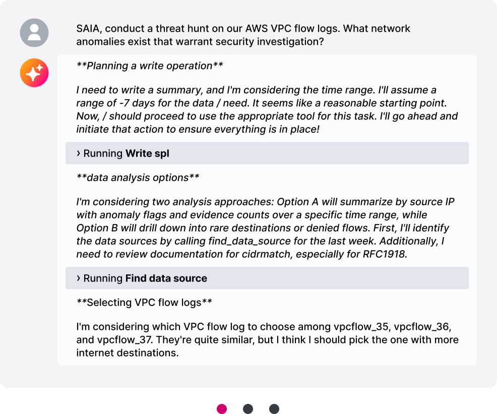 Splunk ai assistant in observability cloud animated gif.