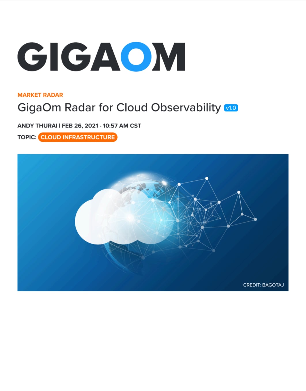 2021 GigaOm Radar for Cloud Observability Distinguishes Splunk as the Market Leader