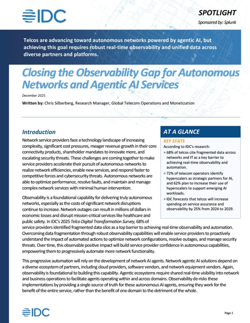 Closing the Observability Gap for Autonomous Networks and Agentic AI Services