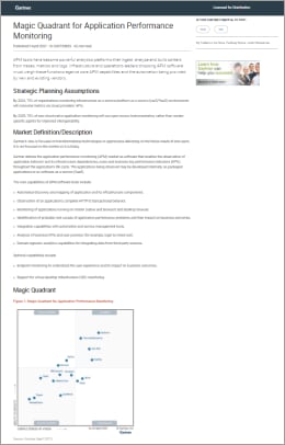 gartner magic quadrant apm 2021