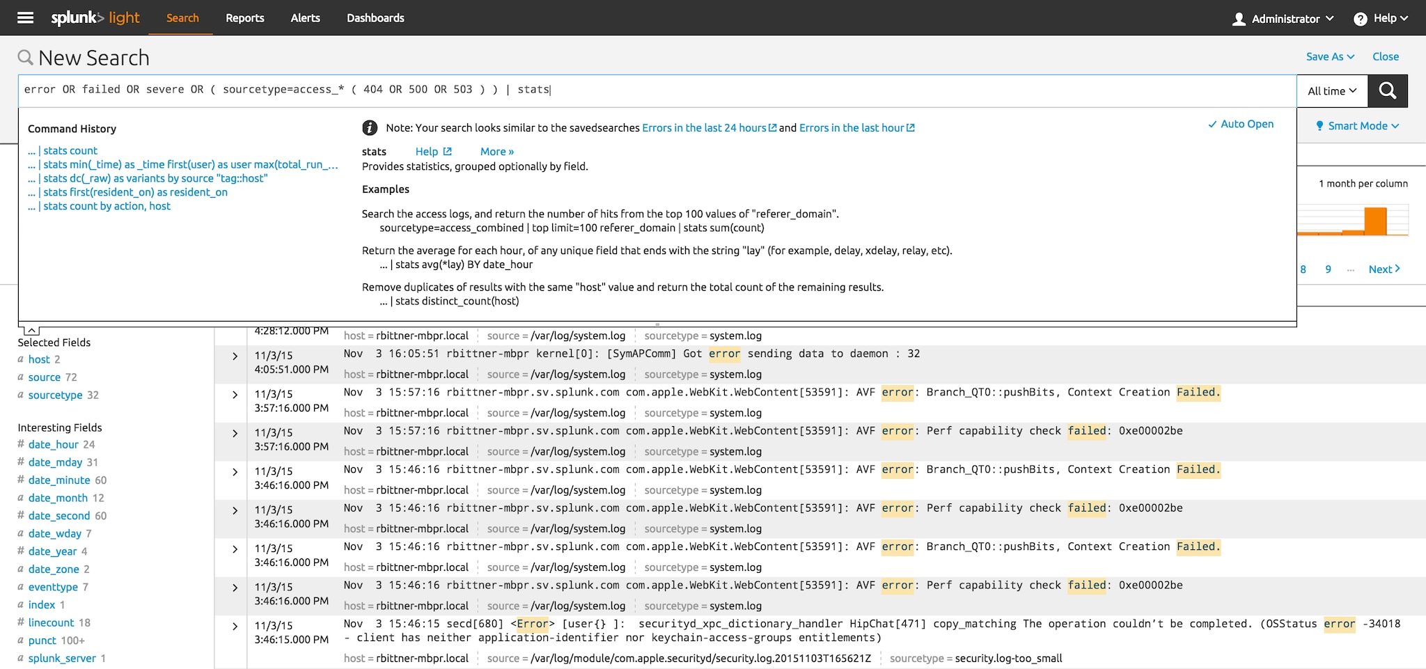 splunk logs query splunk logs query