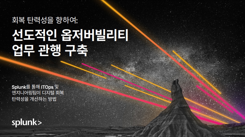 선도적 옵저버빌리티 업무 체계 구축