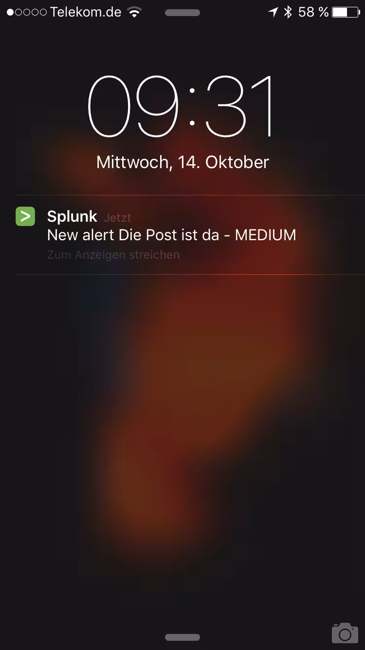 Splunk Push Alert on iOS
