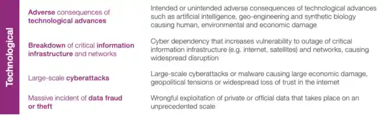 WEF technological risk categorization