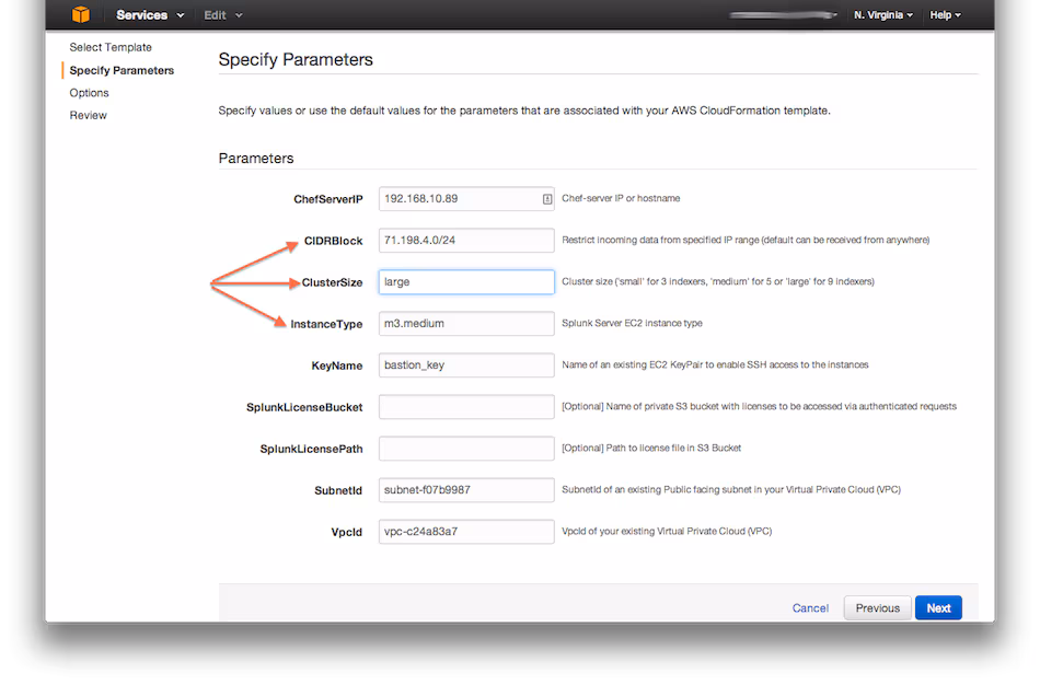 create form for Splunk cluster