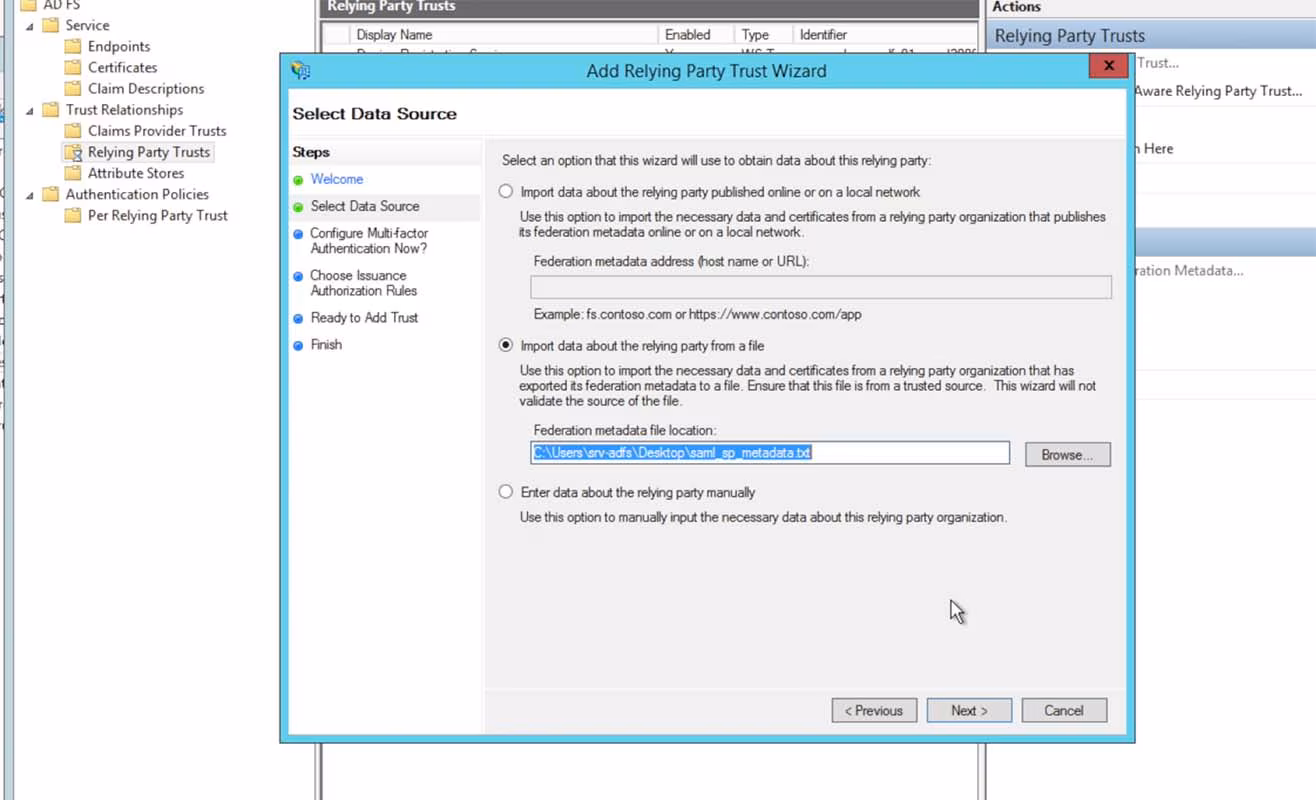 Step 5 Import Metadata